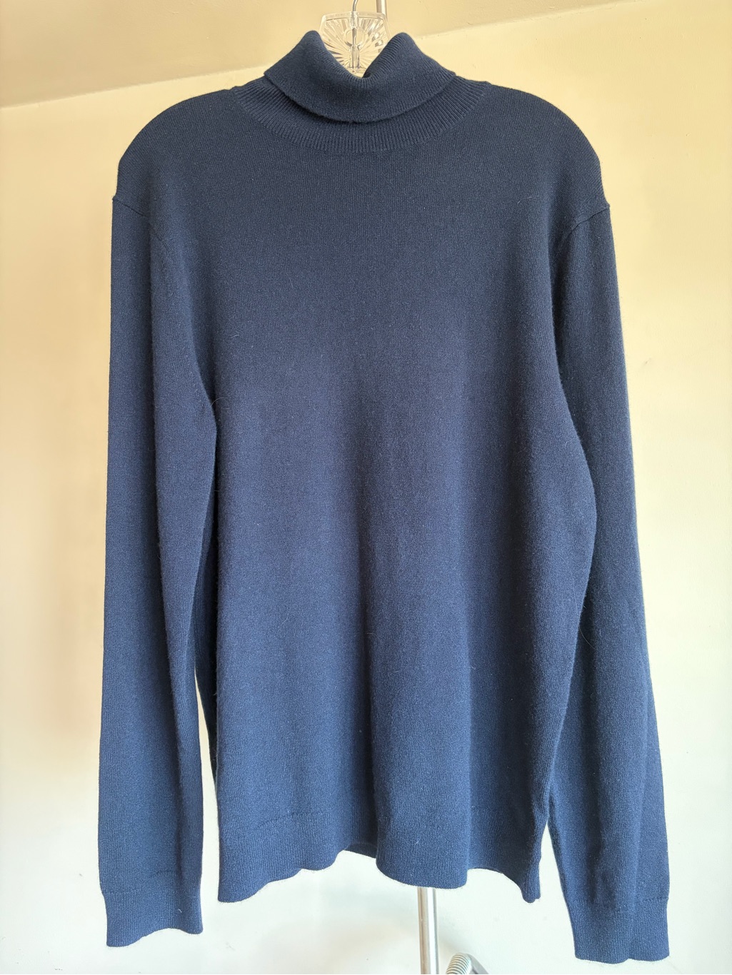 Nwt Theory Men's Navy Turtleneck Cashmere Vilass T Sweater Size L